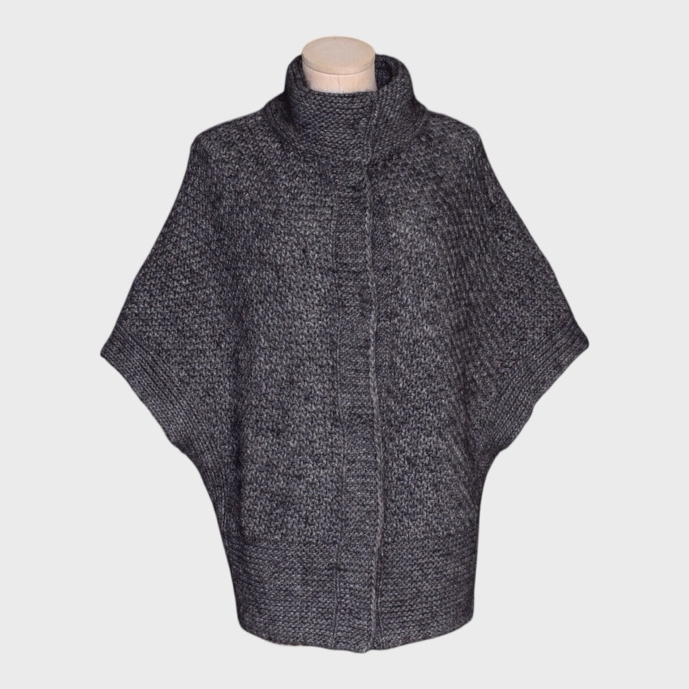 Elsamanda for Anthropologie Fuzzy Alpaca Wool Blend Knit Batwing Cardigan